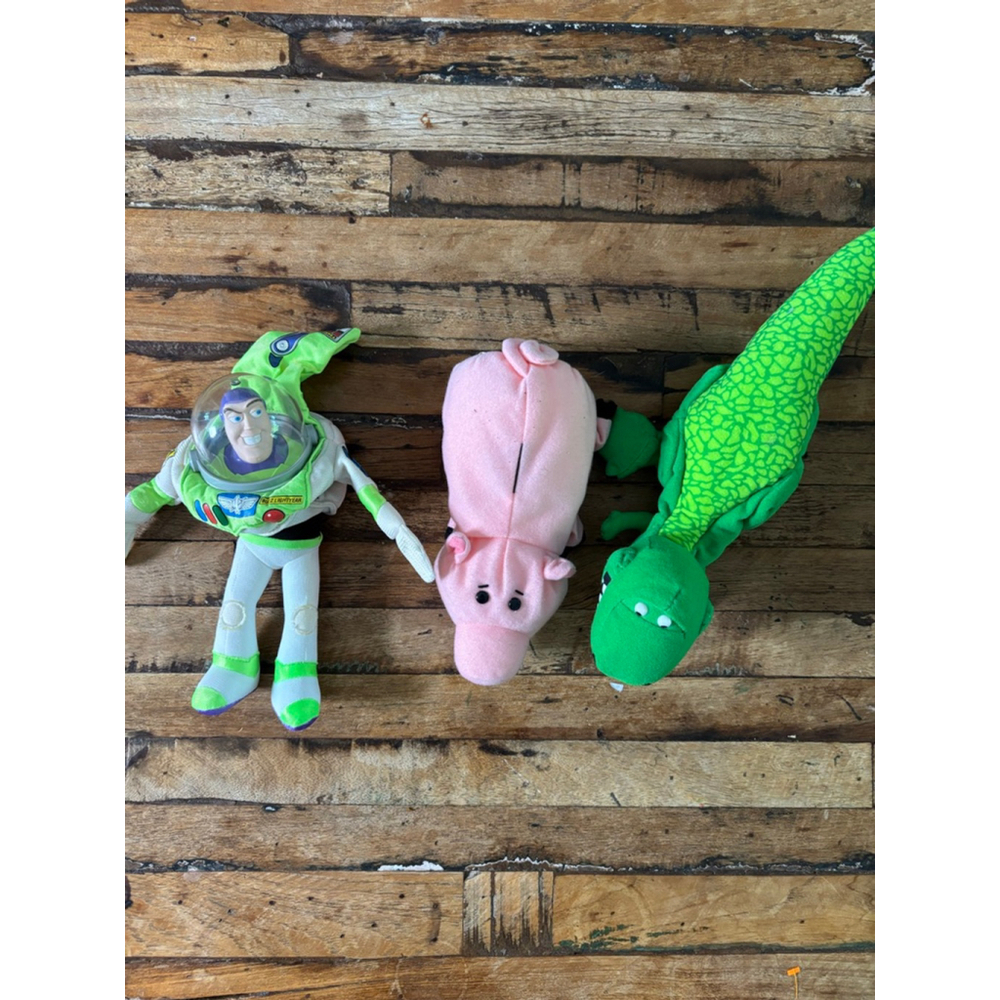 Disney Pixar Toy Story Burger King puppet stuffed buzz, Lightyear, Hamm, Rex
